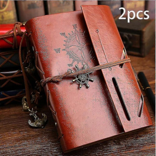 Imitation Leather Diary, , Refillable, Spiral Binding, Classic, Embossed, Travel Diary, with Blan
