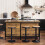 SoBuy Brown Kitchen Island Bar Table with Storage 14