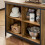 SoBuy Brown Kitchen Island Bar Table with Storage 10