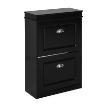 SoBuy Ντουλάπι Παπουτσιών Μαύρο 54x24x83cm
