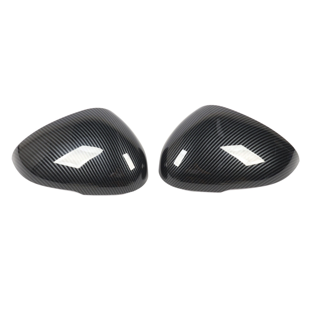 1 Pair Side Rearview Mirror Cap Left Right Carbon 9121376943539