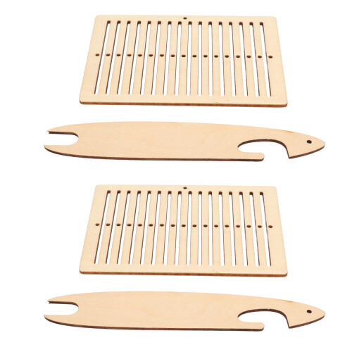 2 Sets Weaving Loom Poplar Wood DIY Making 1