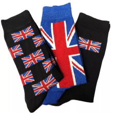 6 Pairs Mens Dress Socks Union Jack Kings Coronation Design UK 6-11