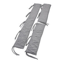 3 Stücke Baby Bett Rail Bumper Split Typ Infant Bett Soft Guard Sleeve Bubble Samt Stoff Rand Schutz Grau