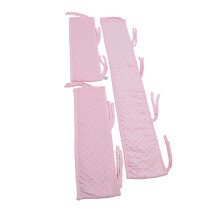 3 Stücke Baby Bett Rail Bumper Split Typ Infant Bett Soft Guard Sleeve Bubble Samt Stoff Rand Protector Pink