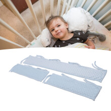 3 Stücke Baby Bett Rail Bumper Split Typ Infant Bett Soft Guard Sleeve Bubble Samt Stoff Randschutz Blau