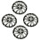 4Pcs Wheels Rim Cover Silver Black High Protection 10