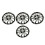 4Pcs Wheels Rim Cover Silver Black High Protection 2