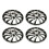 4Pcs Wheels Rim Cover Silver Black High Protection 8
