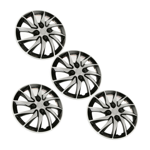 4Pcs Wheels Rim Cover Silver Black High Protection 2