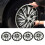 4Pcs Wheels Rim Cover Silver Black High Protection 12