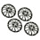 4Pcs Wheels Rim Cover Silver Black High Protection 4