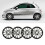 4Pcs Wheels Rim Cover Silver Black High Protection 11