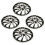 4Pcs Wheels Rim Cover Silver Black High Protection 9