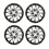 4Pcs Wheels Rim Cover Silver Black High Protection 1