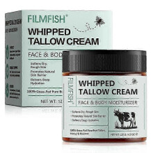 Beef Tallow for Skin, Beef Tallow for Face, Organic Whipped Grass Fed Beef Tallow with Honey Cream for Face Body, Unscented