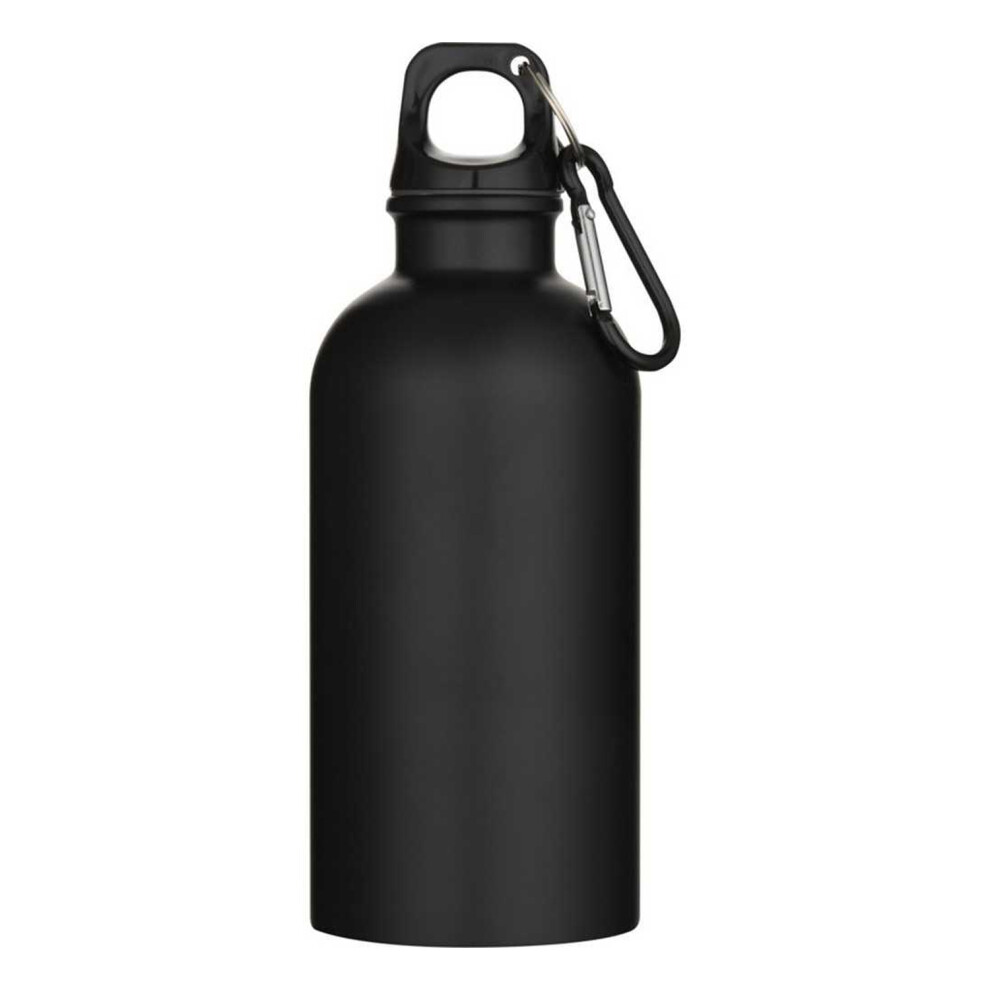 Floso Black (One Size, Solid ) Oregon Matte Recycled Stainless Steel 400Ml Carabiner Water Bottle