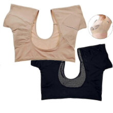 (L) 2pcs Underarm Sweat Vest, Breathable Underarm Sweat Guard, Washable Armpit Sweat Shields, Short Sleeve Sweatproof