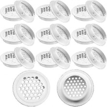 20pcs White Ventilation Grille, 35mm Round Air Vent Grille, Stainless Steel Ventilation Grille Round Air Vent Grille White Round Air Vent Grille Hole