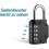 Combination Lock, Combination Lock 2 Pcs 4 Digit Padlock Gym Padlock Resettable Weatherproof 5