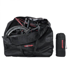 20 Inch Folding Bike Bag Loading Vehicle Carrying Bag Pouch Packed Car Thickened Portable Pack(Black)