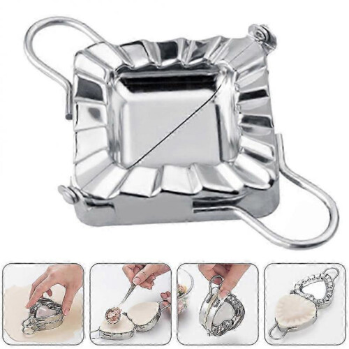 1pc Square Dumpling Wrapper Tool Stainless Steel Making Machine Dumpling Mould 1