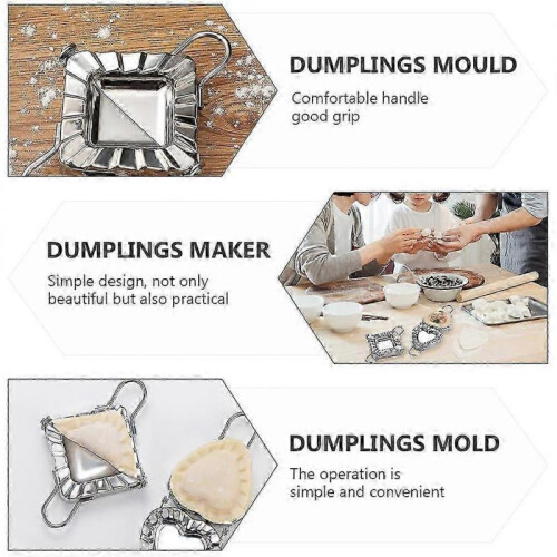 1pc Square Dumpling Wrapper Tool Stainless Steel Making Machine Dumpling Mould 2