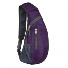 (Purple) Unisex Chest Bag Pack Waterproof Travel Sport Nylon Crossbody Shoulder Sling Bags Men