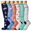 (Set 9,L XL)Compression Socks For Women And Men 6 Pairs, Best Support For Running 1