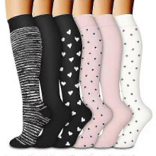 (Set 3, L XL) Compression Socks For Women And Men 6 Pairs, Best Support For Running
