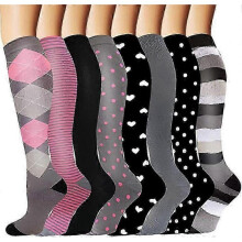 (Set 8, S M) Compression Socks For Women And Men 6 Pairs, Best Support For Running