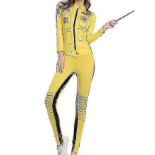 (XL) Kill Bill The Bride Beatrix Kiddo Cosplay Costume Kung Fu Jumpsuit For Women Halloween Carnival Mardi Gras Costumes
