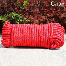 (2mm, red) 10 Meters Outdoor Travel Nylon Laundry Line Multifunctional Clotheslines Portable Clothes Dryers