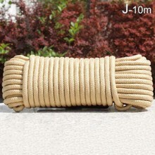 (3mm, khaki) 10 Meters Outdoor Travel Nylon Laundry Line Multifunctional Clotheslines Portable Clothes Dryers