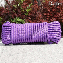 (6mm, purple) 10 Meters Outdoor Travel Nylon Laundry Line Multifunctional Clotheslines Portable Clothes Dryers