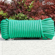 (4mm, green) 10 Meters Outdoor Travel Nylon Laundry Line Multifunctional Clotheslines Portable Clothes Dryers