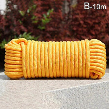 (8mm, yellow) 10 Meters Outdoor Travel Nylon Laundry Line Multifunctional Clotheslines Portable Clothes Dryers