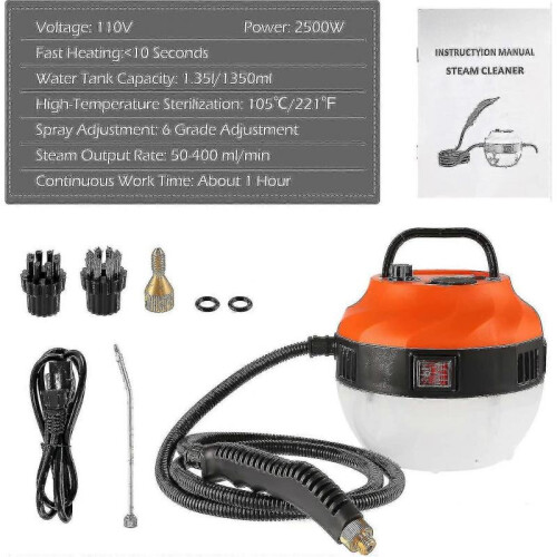 Handheld Steam Cleaner 2500w Cleaning Steam Cleaner 1.35l S` 1