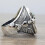 (10) Memento Mori Skull Sterling Silver Ring 3