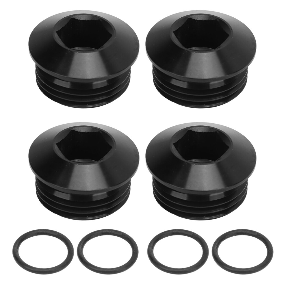 4Pcs 10An 5/8In Orb Port Plug With O Ring Aluminum 9121376946400