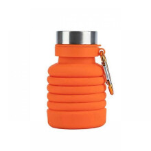 (Orange Color) Fashion Portable Silicone Folding Kettle Outdoor Sports Drink Cup