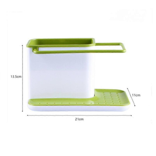 (Green) Kitchen Sink Utensil Rack Sewer Storage Rack Kitchen Accessories 2
