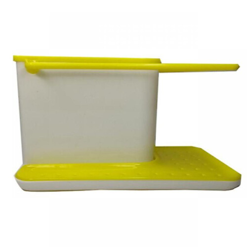 (Yellow) Kitchen Sink Utensil Rack Sewer Storage Rack Kitchen Accessories