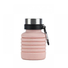 (Pink Color) Fashion Portable Silicone Folding Kettle Outdoor Sports Drink Cup