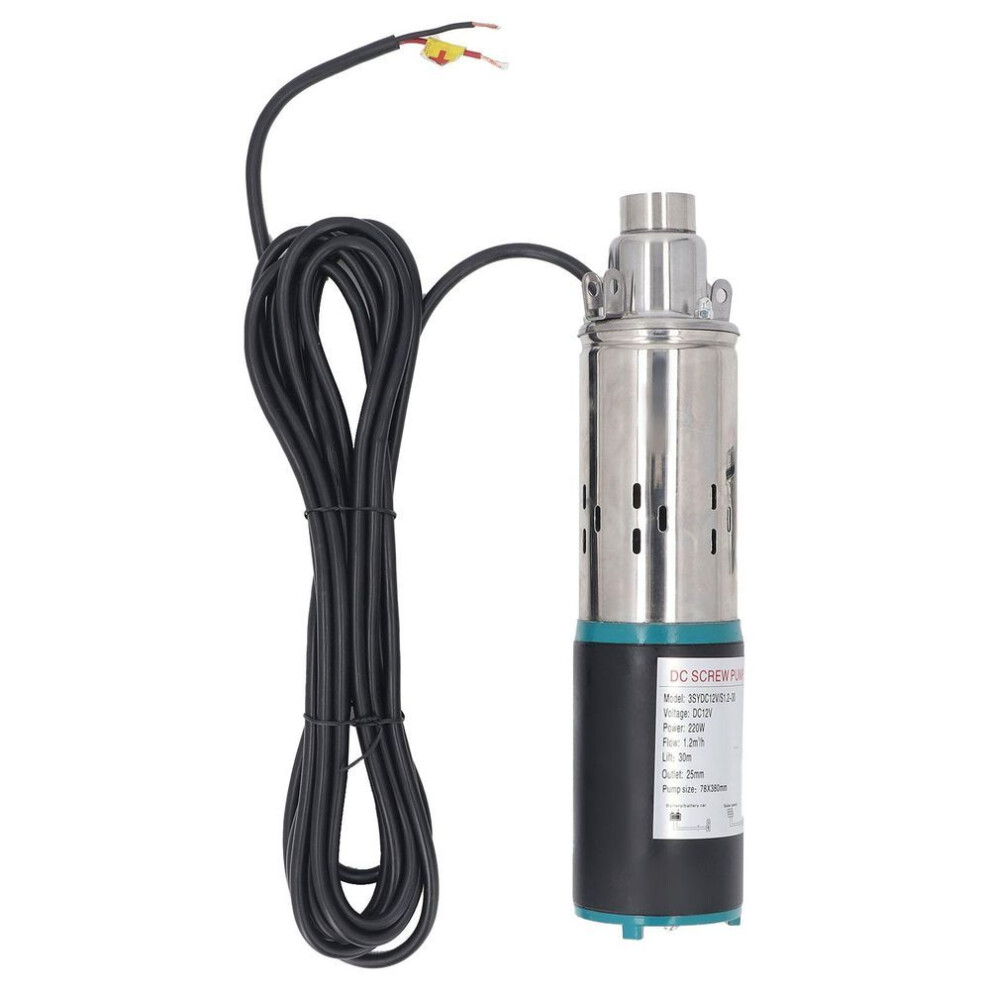 Direct Current Screw Pump 12v Stainless Steel For Deep Well Submersible Water Reservoir 30m Head