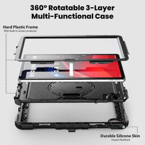 Silicone Hybrid Pc Tablet Case with Shoulder Strap for Lenovo Tab M11 /xiaoxin Pad 2024 2