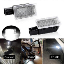 2pcs for Volvo V40 V40cc V60 S60 S80 Xc40 Xc60 Xc90 Led Courtesy Luggage Trunk Boot Light Footwell Welcome Door Lamp Error Free