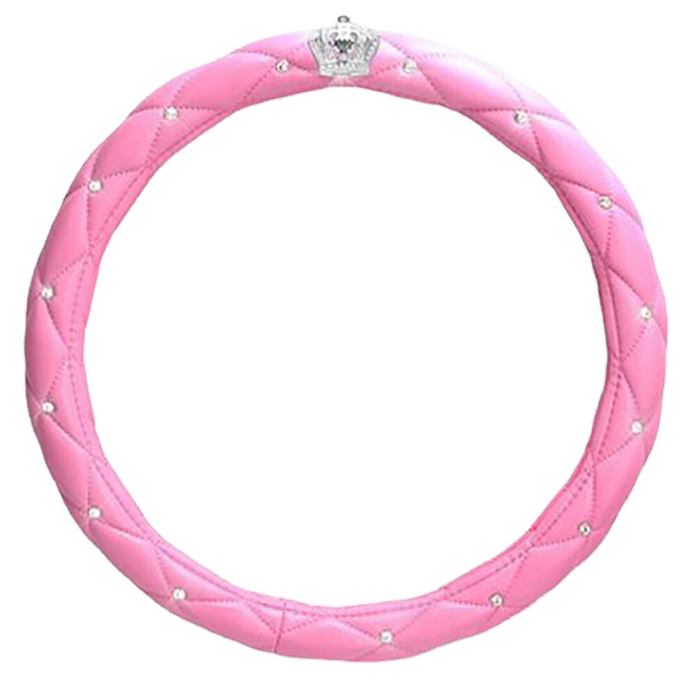 Women Steering Wheel Cover Cute Universal Antislip Pink 9121376947483