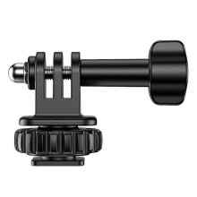 Action Camera Cold Shoe Adapter with 180 Adjustment, 1/4 Inch Screw Hole, Compatible with for Gopro