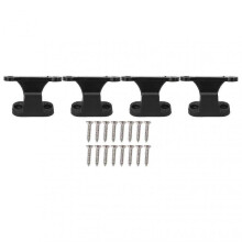 4 Set Rv Door Holders Multifunctional Keep Door Open Rust Proof Camper Door Stops for Caravan Boat Black